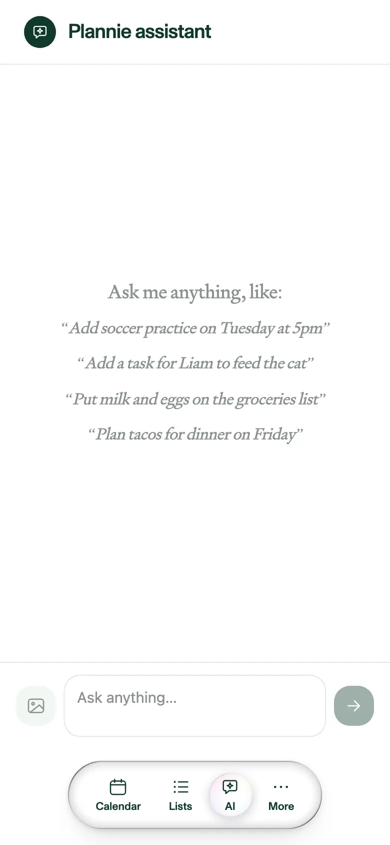 The full-screen chat on a phone