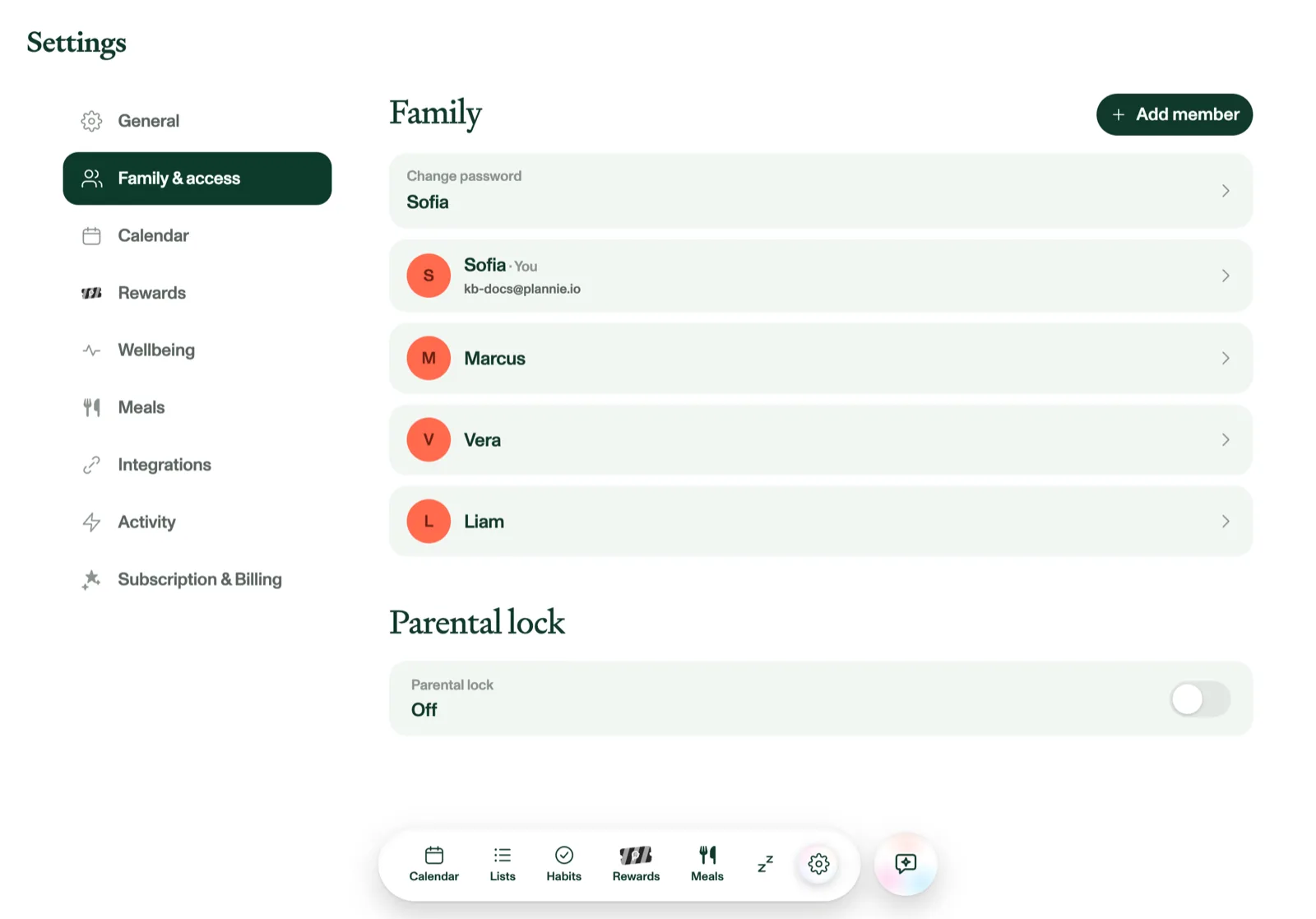 Family & access